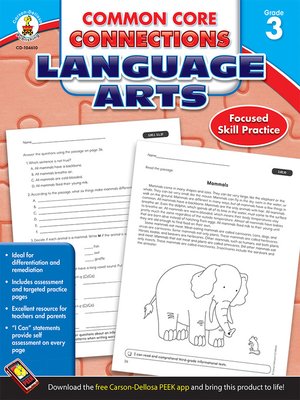 cover image of Common Core Connections Language Arts, Grade 3